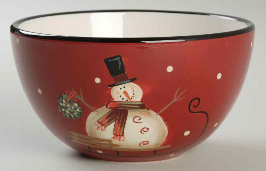 Sledding Snowman Individual Ice Cream Dish by Certified International-1
