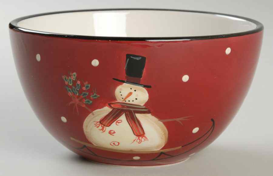 Sledding Snowman Individual Ice Cream Dish by Certified International-1