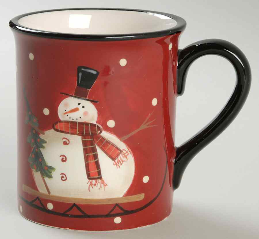 Sledding Snowman Mug by Certified International-1