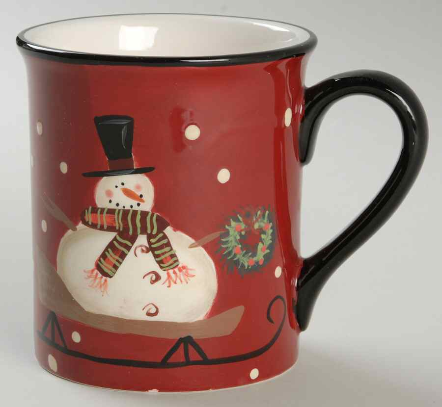 Sledding Snowman Mug by Certified International-1