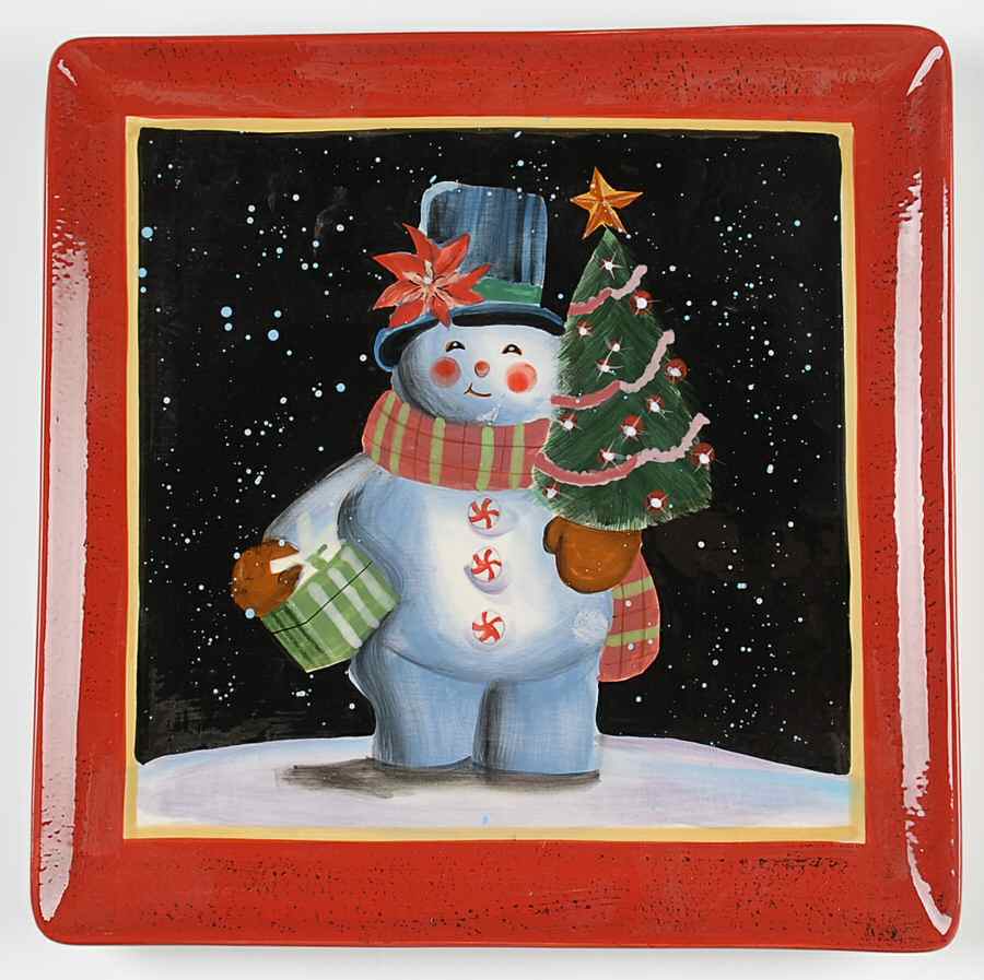 Snowball Snowman Dinner Plate by Certified International-1