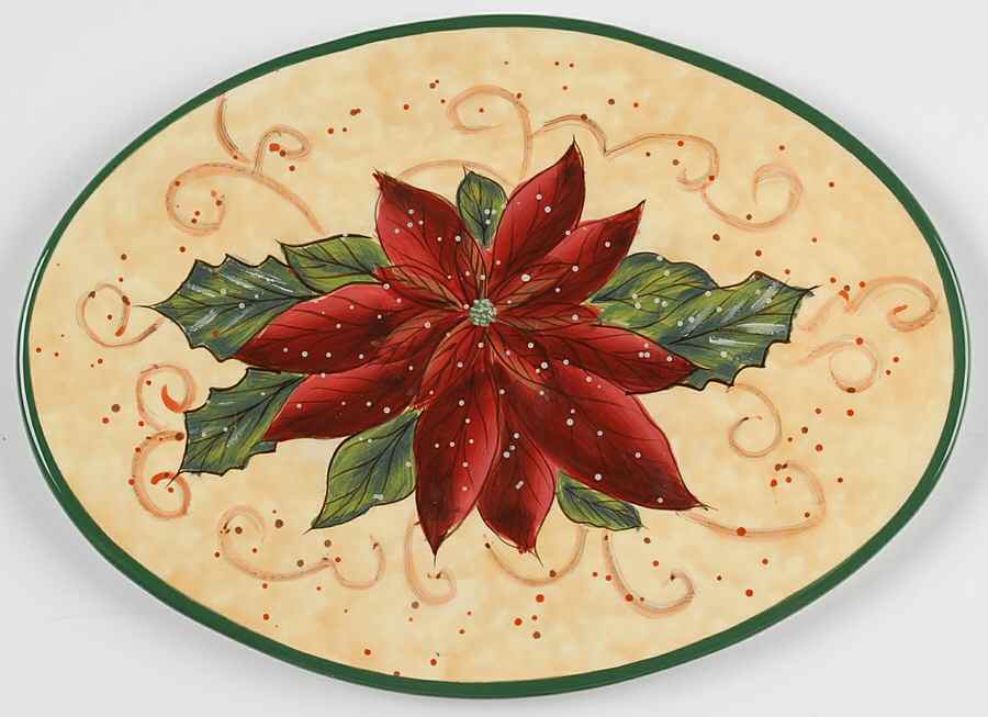 Tuscan Christmas Oval Cheese Plate by Certified International-1