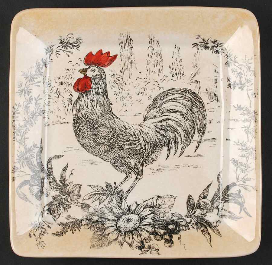 Rooster (Square) Dinner Plate by Maxcera Corp-1