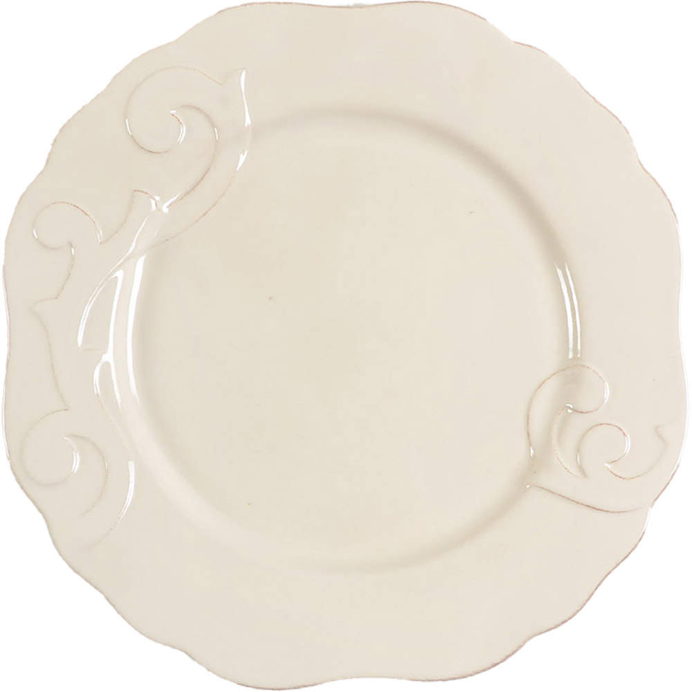 Arabesque Cream Dinner Plate by Casafina-1