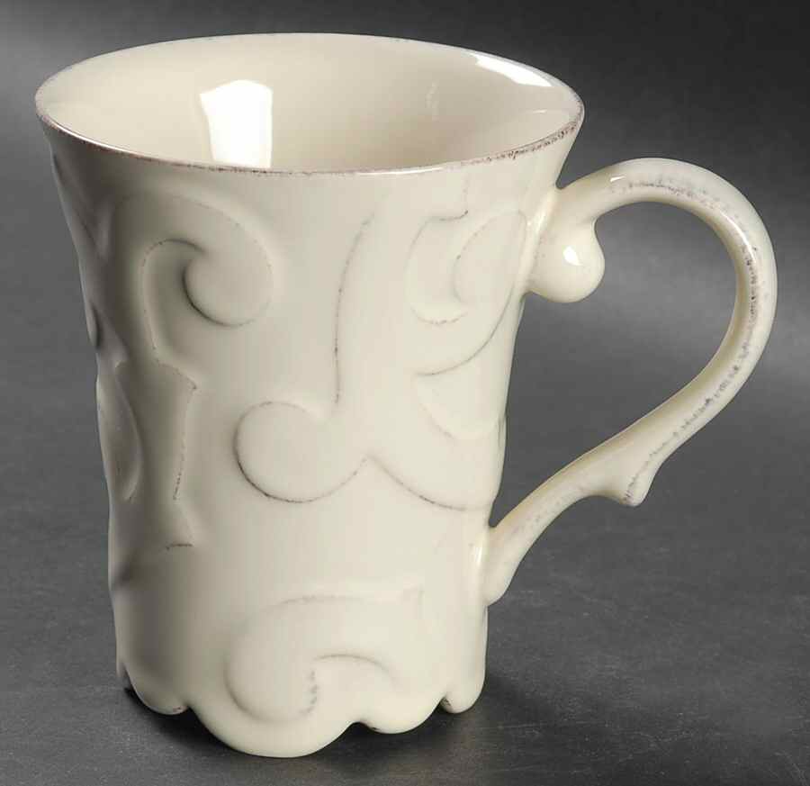 Arabesque Cream Mug by Casafina-1