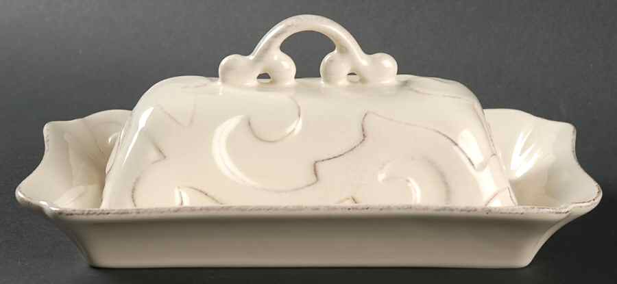 Arabesque Cream 1/4 Lb Covered Butter by Casafina-1