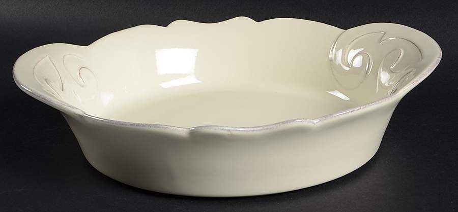 Arabesque Cream 12" Pasta Serving Bowl by Casafina-1