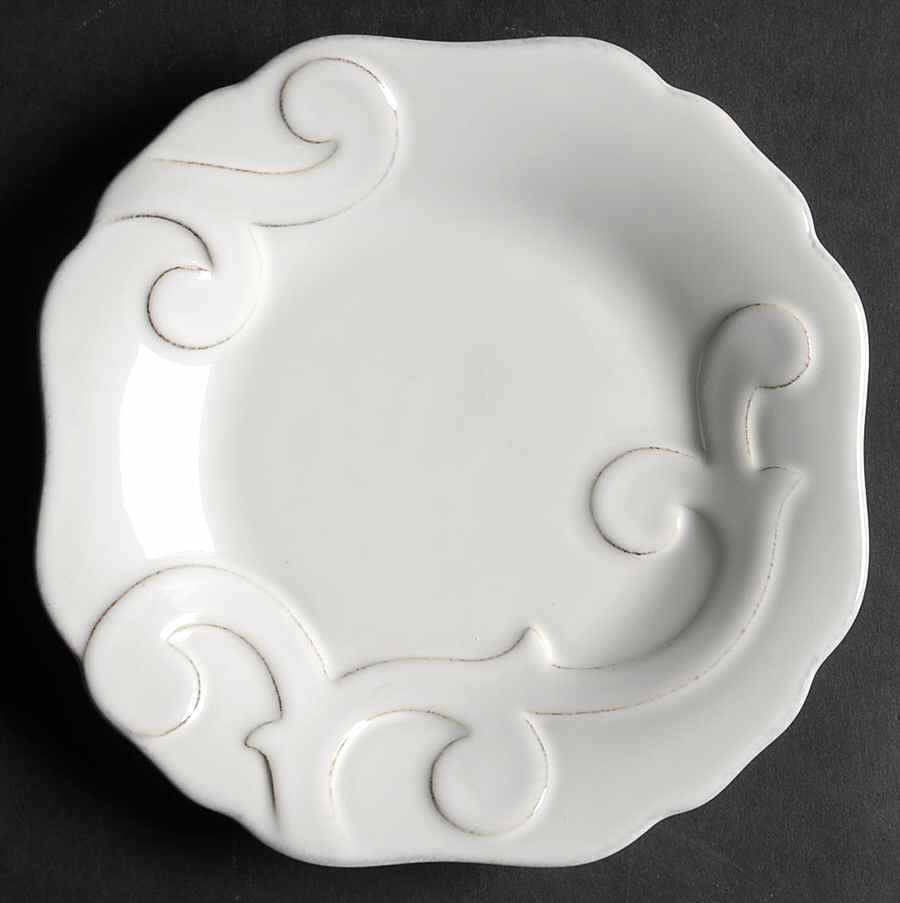 Arabesque White Bread & Butter Plate by Casafina-1