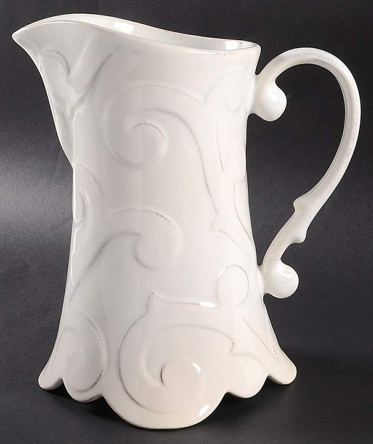 Arabesque White 48 Oz Pitcher by Casafina-1