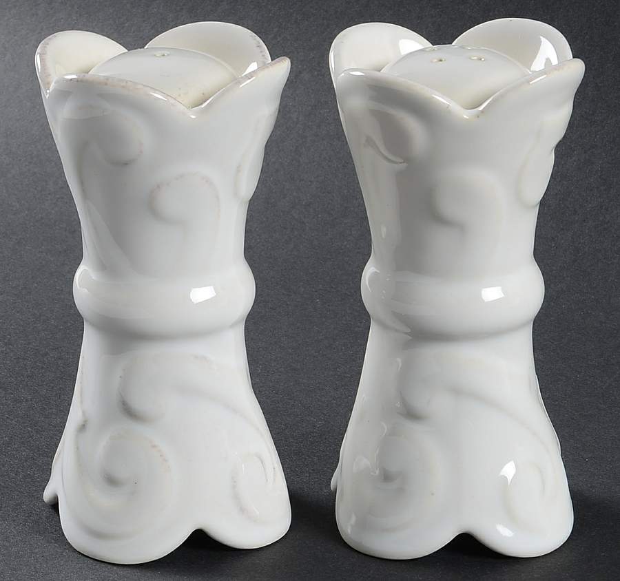Arabesque White Salt & Pepper Set by Casafina-1