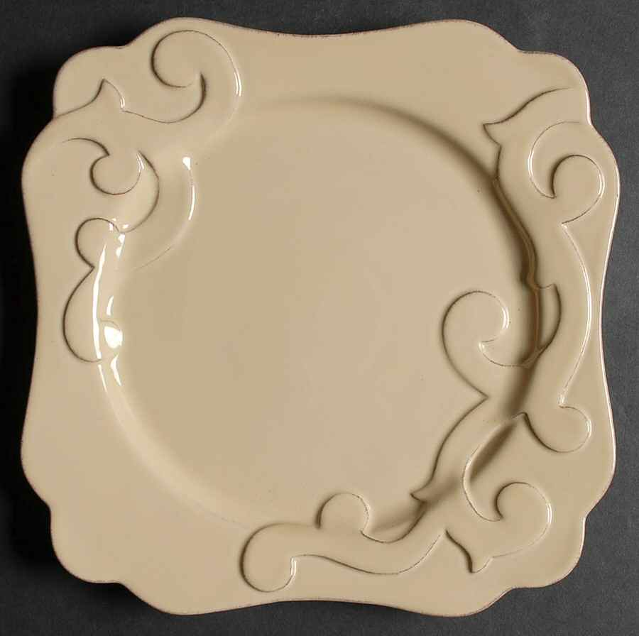 Arabesque Maize Square Salad Plate by Casafina-1