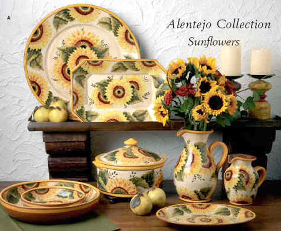 Alentejo Sunflowers Dinner Plate by Casafina-1