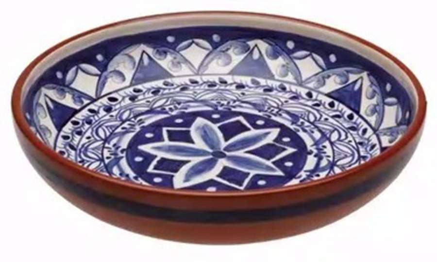 Alentejo Indigo 11" Large Salad Serving Bowl by Casafina-1