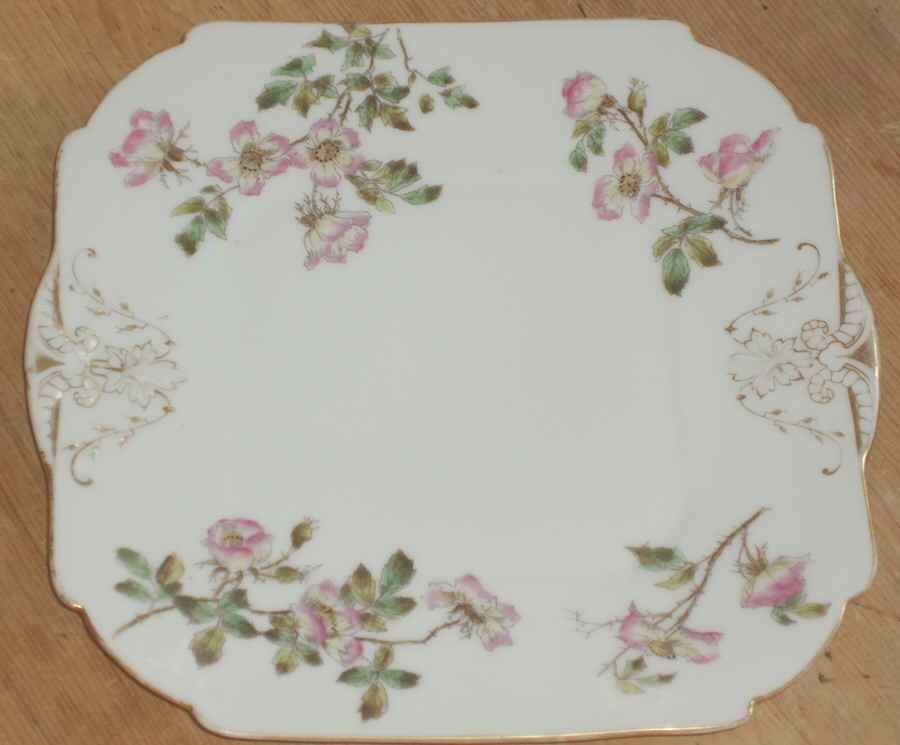 CHF1496 Square Handled Cake Plate by Charles Field Haviland-1