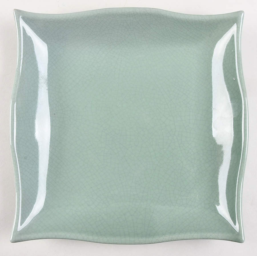 Ancien Celadon Square Dinner Plate by BIA Cordon Bleu-1