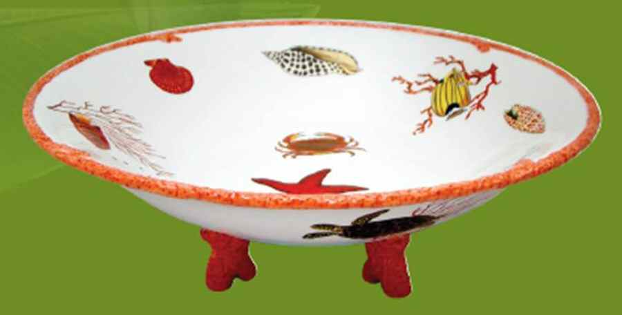 Sea Breeze Large Footed Bowl by Lynn Chase-1
