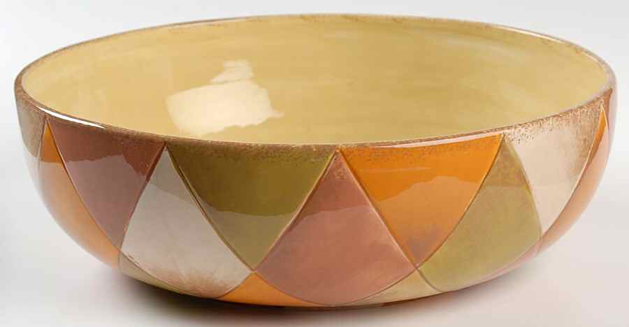 Diamonds 10" Round Serving Bowl by Clay Art-1