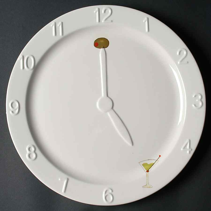 Cocktail Hour 13" Chop Plate (Round Platter) by Clay Art-1
