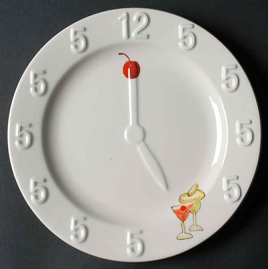 Cocktail Hour Canape Plate by Clay Art-1