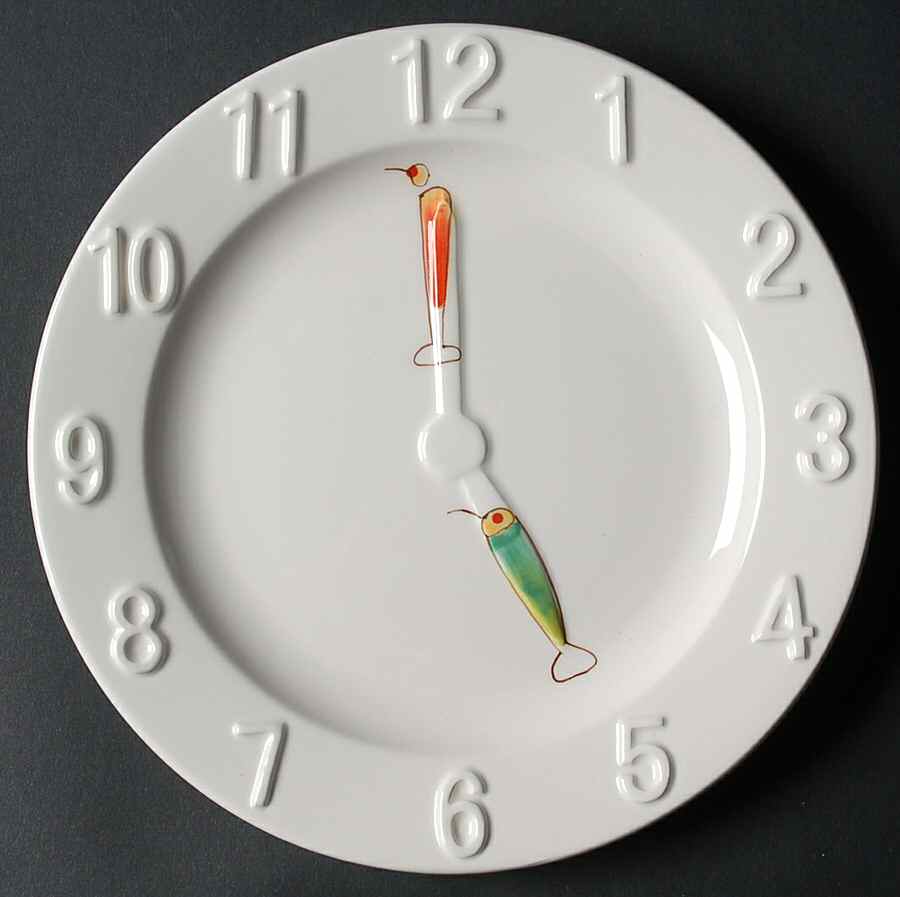 Cocktail Hour Canape Plate by Clay Art-1