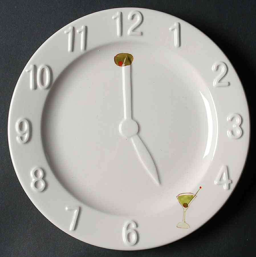 Cocktail Hour Canape Plate by Clay Art-1