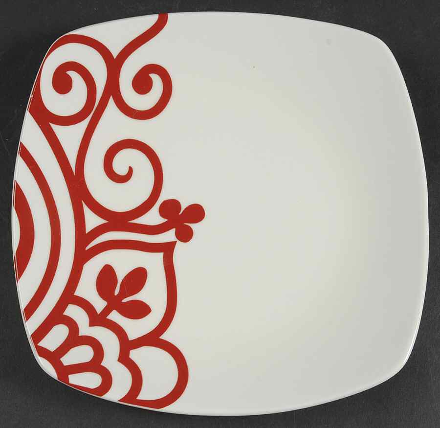 Valley Swirls Red Salad Plate by Coventry (PTS)-1