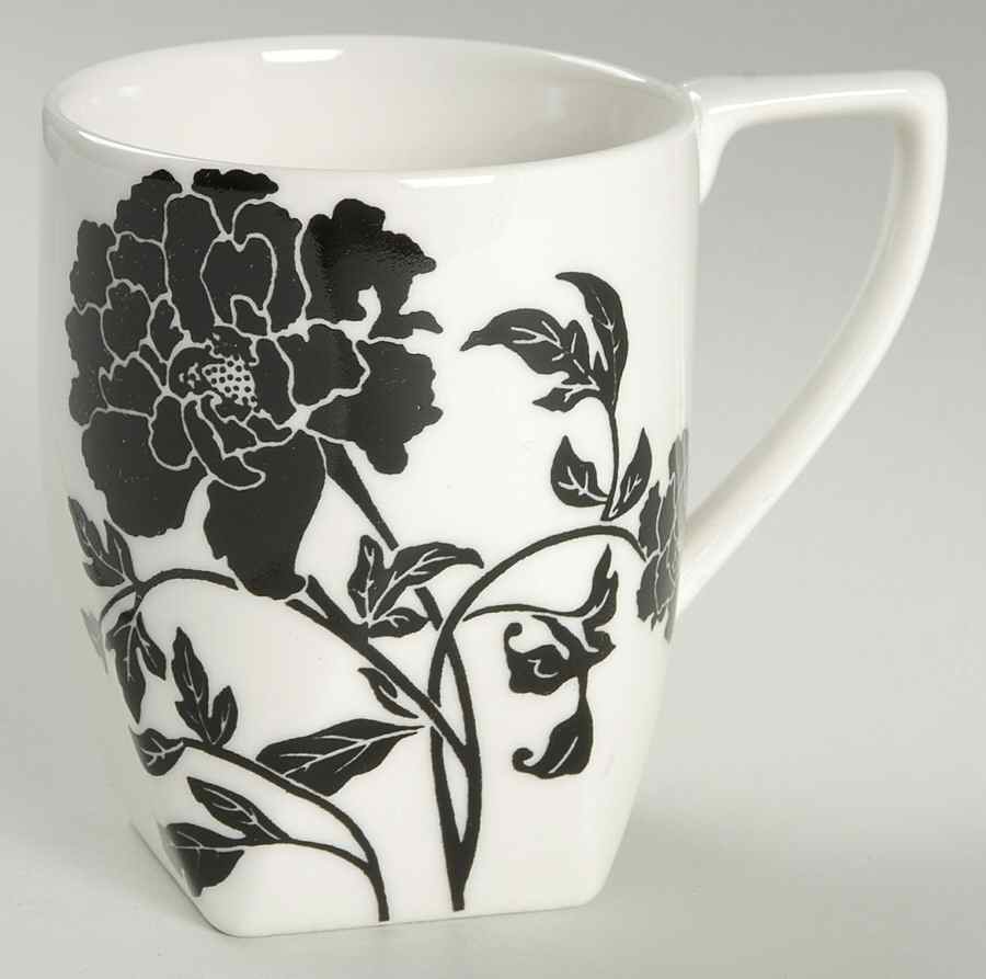 Dancing Blooms Black Mug by Coventry (PTS)-1