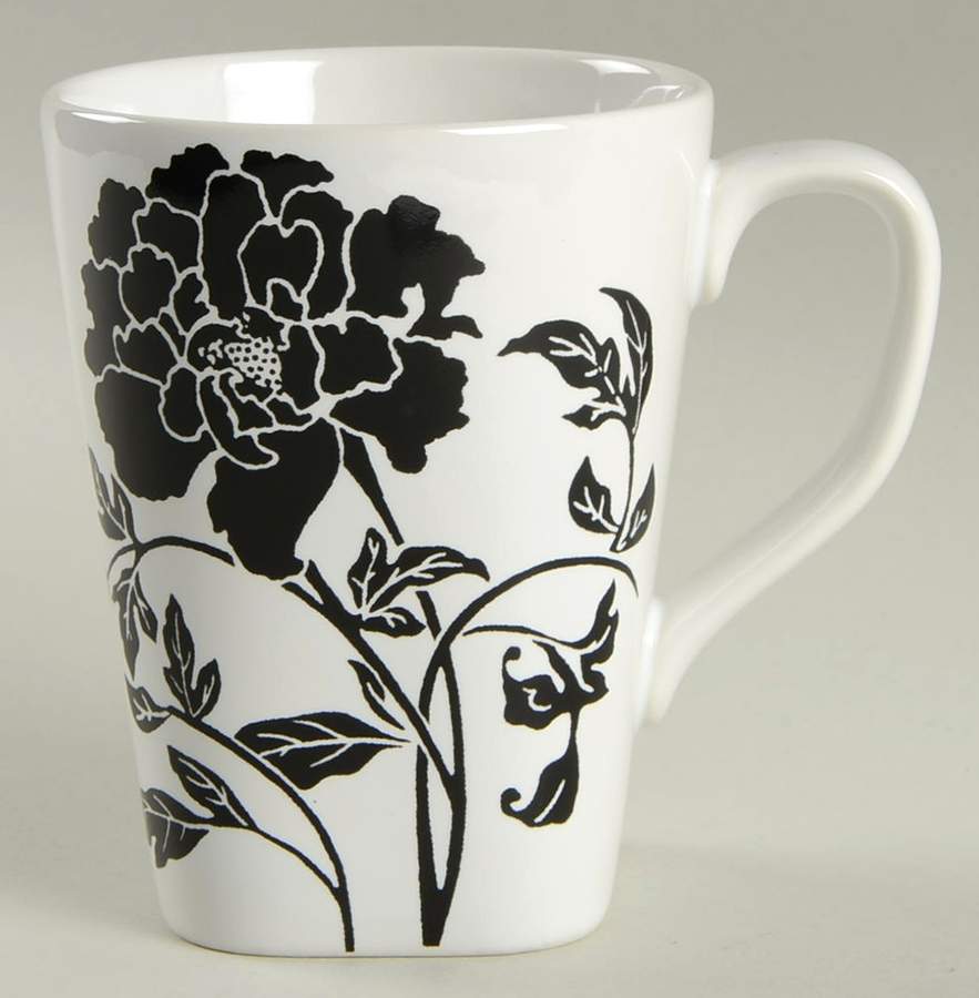 Dancing Blooms Black Mug by Coventry (PTS)-1