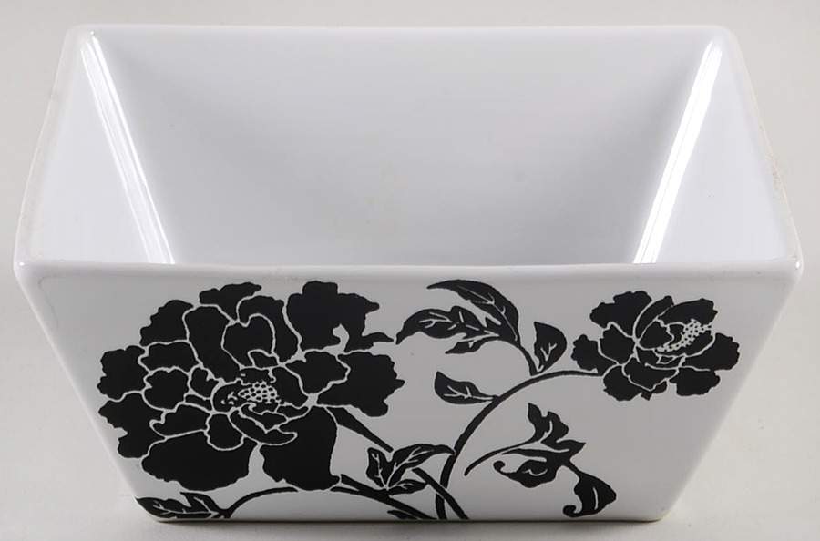Dancing Blooms Black Coupe Cereal Bowl by Coventry (PTS)-1