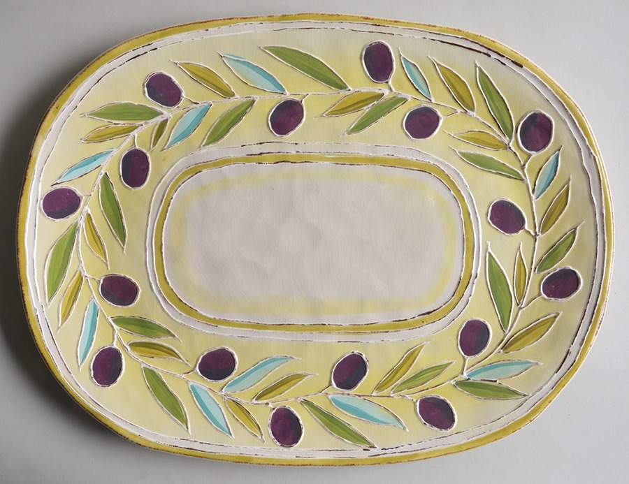 Olives 16" Oval Serving Platter by Certified International-1