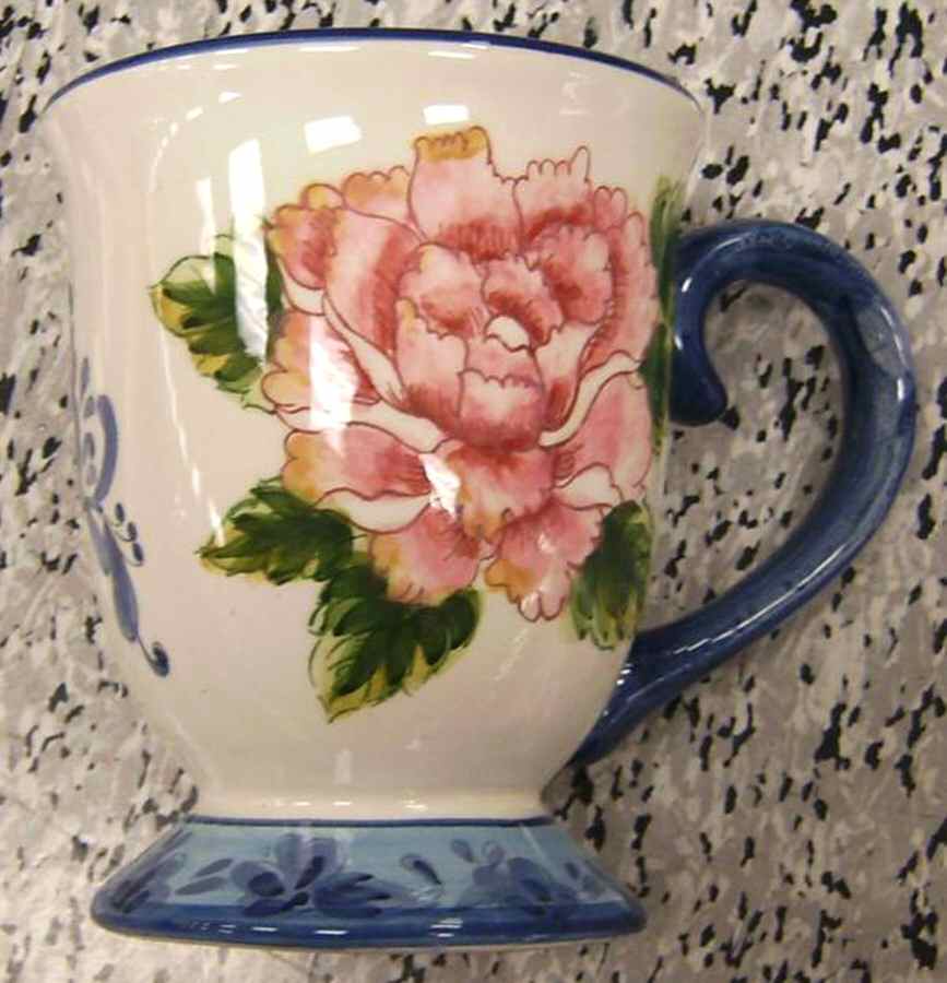 Blue Peony Mug by China (Made in China)-1