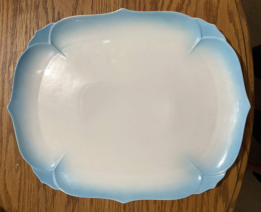 Dreamer Blue 16" Oval Serving Platter by Caldo-Freddo-1