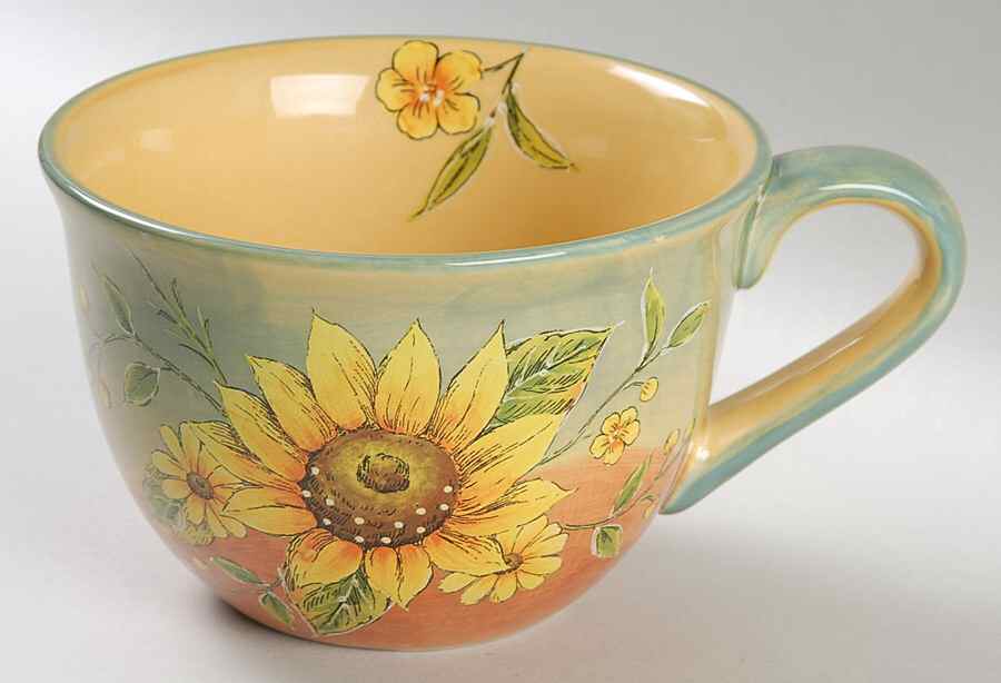 Terra Cotta Sunflower Jumbo Cup by Maxcera Corp-1