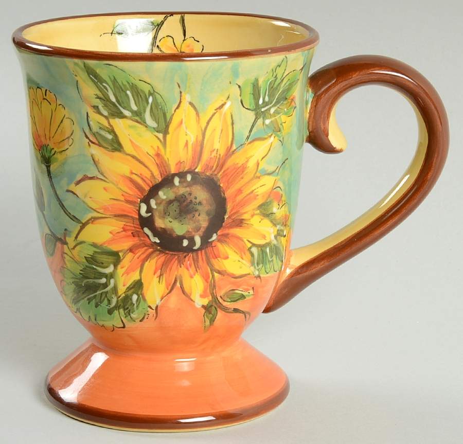Terra Cotta Sunflower Mug by Maxcera Corp-1