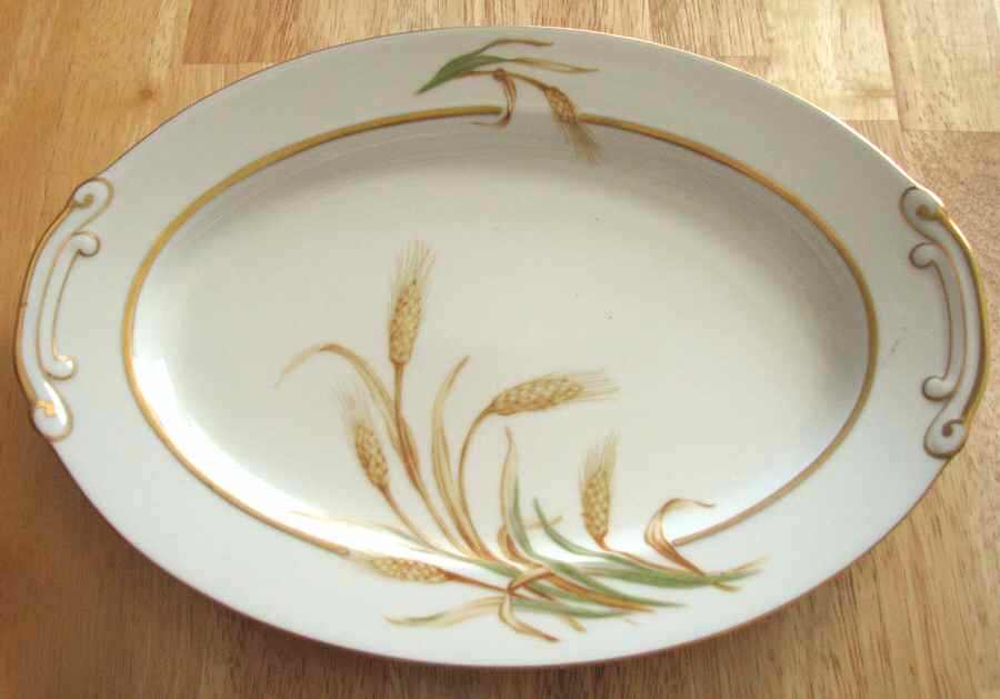 Harvest 14" Oval Serving Platter by Craftsman (Japan)-1