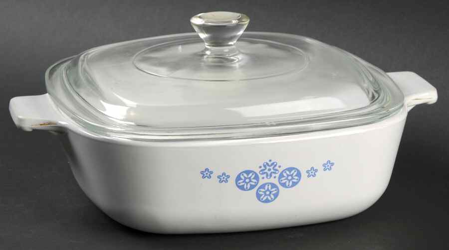 COR193 1 Qt Square Casserole w/Glass or Plastic Lid by Corning Corelle-1