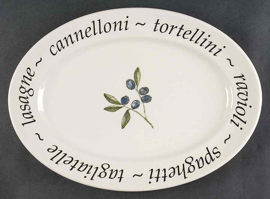 Italian 14" Oval Serving Platter by Creative (England)-1