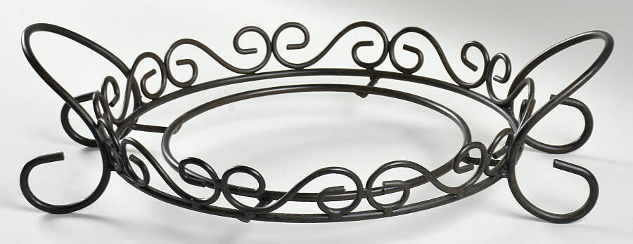 Elegant Rooster Metal Stand for 3 Qt Round Casserole by Cracker Barrel-1