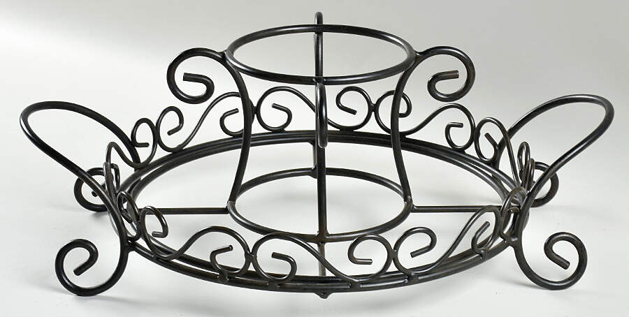 Elegant Rooster Metal Stand for 6pc Chip & Dip by Cracker Barrel-1