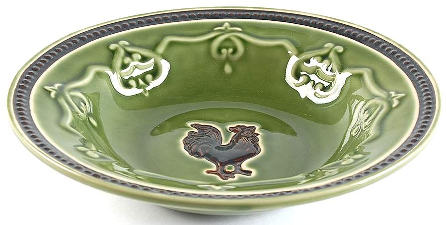 Elegant Rooster Rim Soup Bowl by Cracker Barrel-1