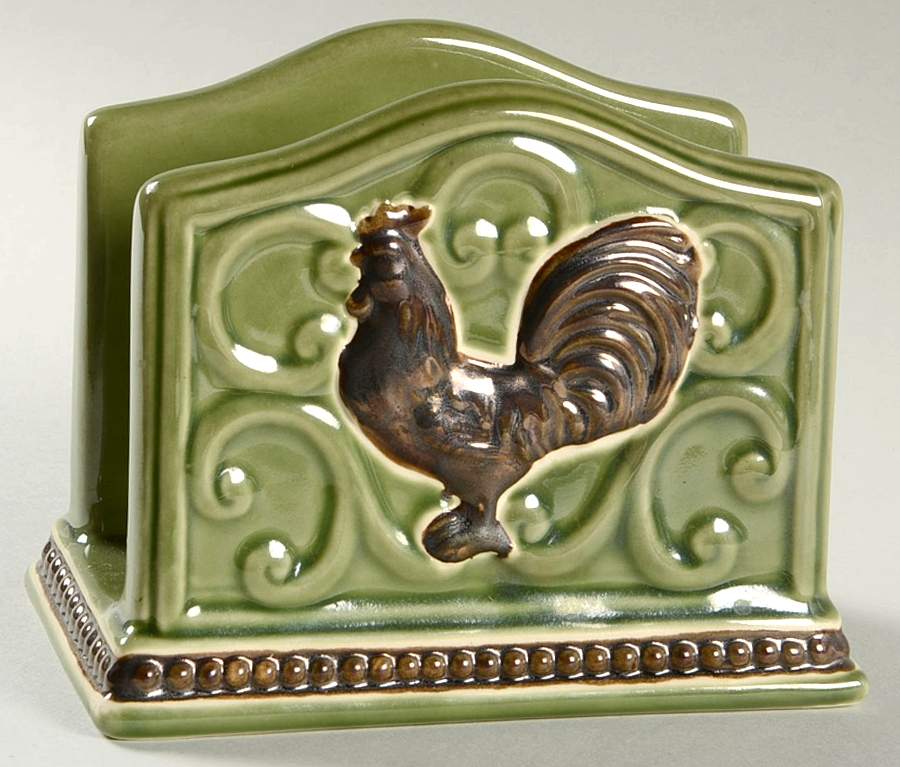 Elegant Rooster Napkin Holder by Cracker Barrel-1