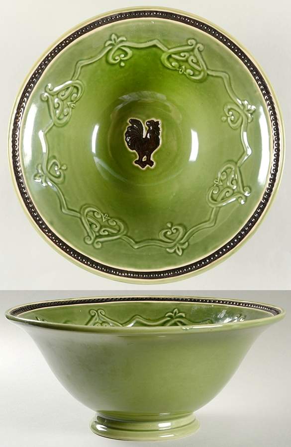 Elegant Rooster Footed Bowl by Cracker Barrel-1