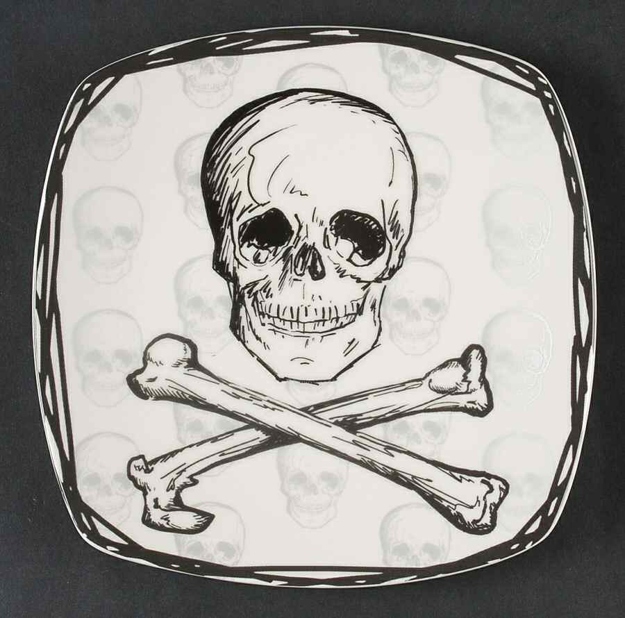 Skulls Square Salad Plate by Coventry (PTS)-1