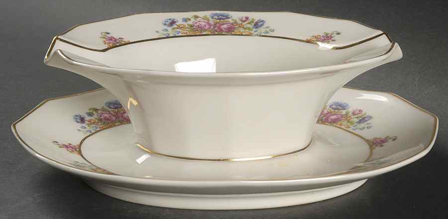Schleiger 1333-2 Gravy Boat with Attached Underplate by Charles Field Haviland-1