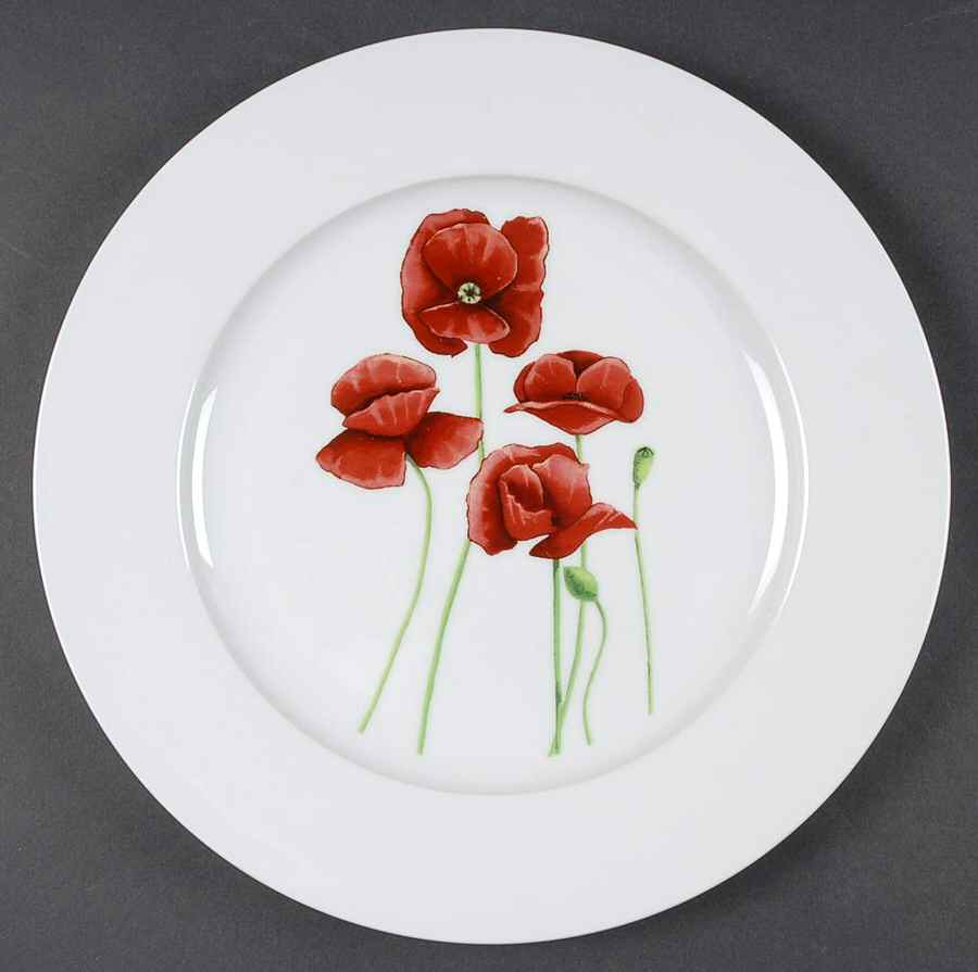 Field Poppies Dinner Plate by Creative Tops-1