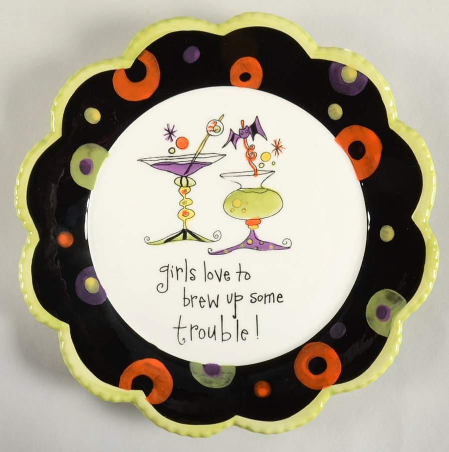 Halloween Girls Night Out Salad Plate by Certified International-1