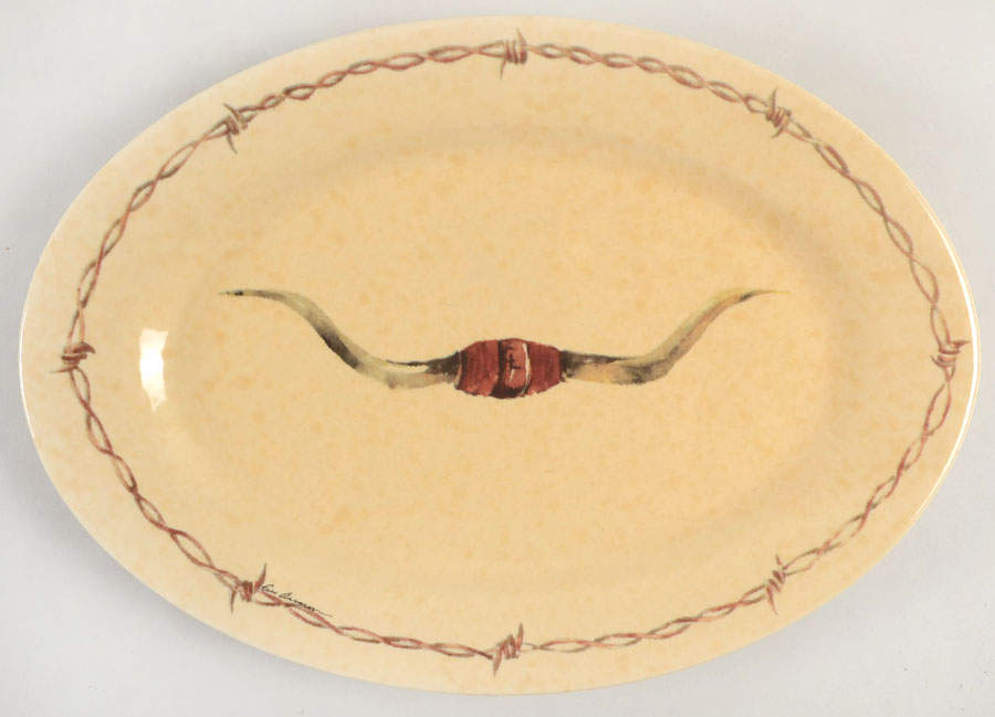 Classic West 12" Oval Serving Platter by Cowboy Living-1