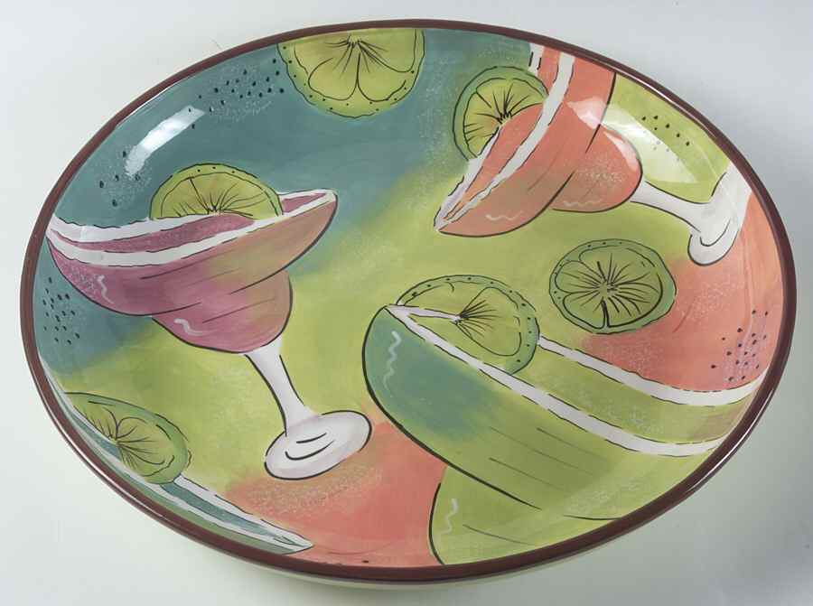 Margarita Mambo Chip Bowl/Plate for Chip & Dip Set by Clay Art-1