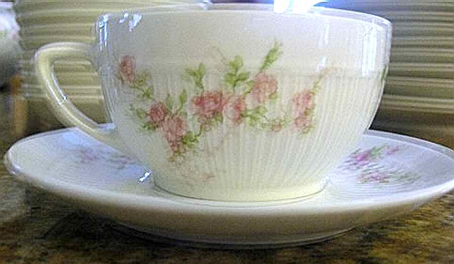 CHF1529 Flat Cup & Saucer Set by Charles Field Haviland-1