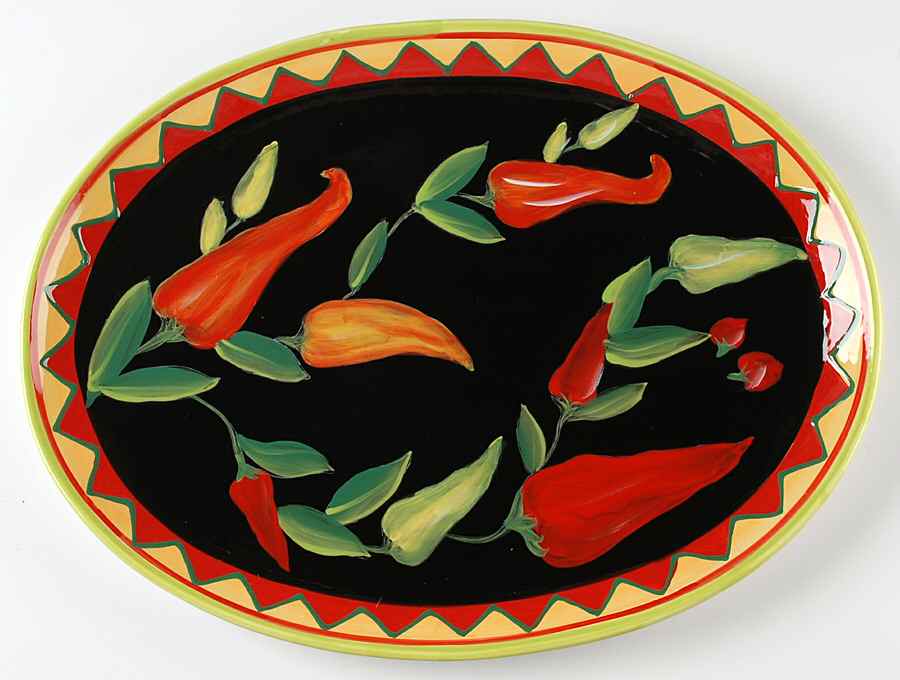 Red Hot 18" Oval Serving Platter by Certified International-1